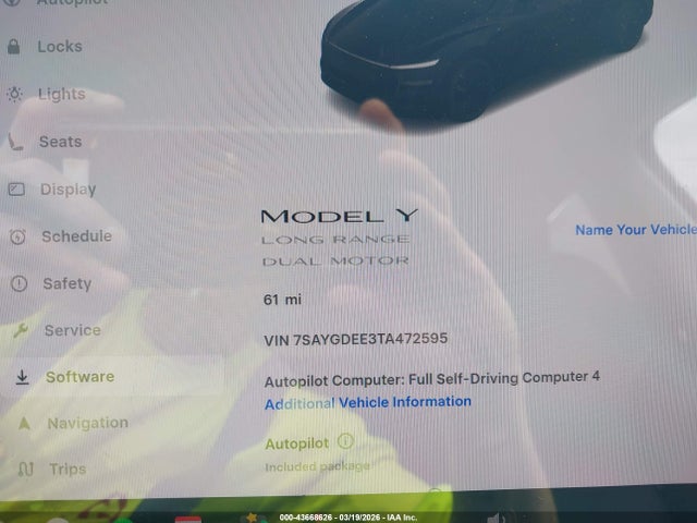 2026 TESLA MODEL Y 7SAYGDEE3TA472595 Photo 6
