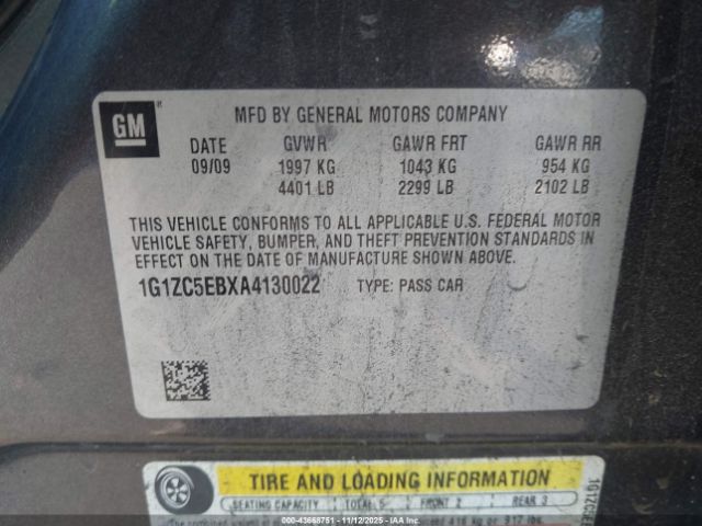 2010 CHEVROLET MALIBU 1G1ZC5EBXA4130022 Photo 8