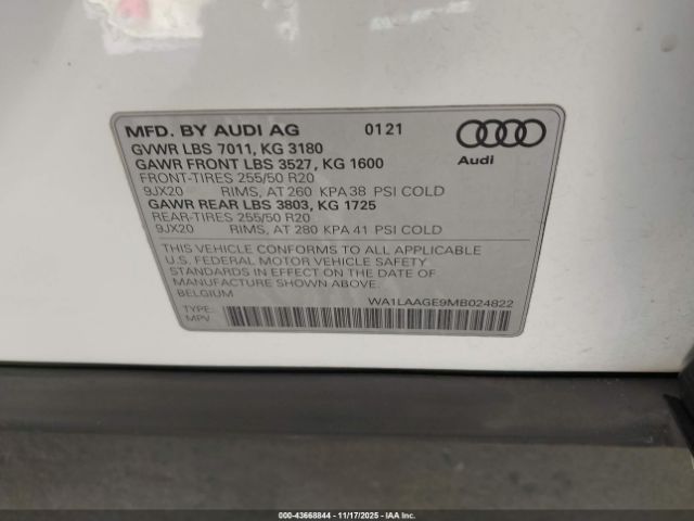 2021 AUDI E-TRON WA1LAAGE9MB024822 Photo 8