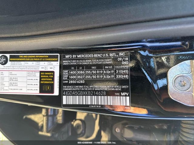 2019 MERCEDES-BENZ GLE 400 4JGDA5GBXKB214628 Photo 8