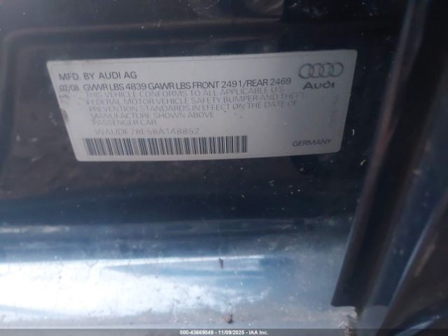 2008 AUDI A4 WAUDF78E58A148852 Photo 8