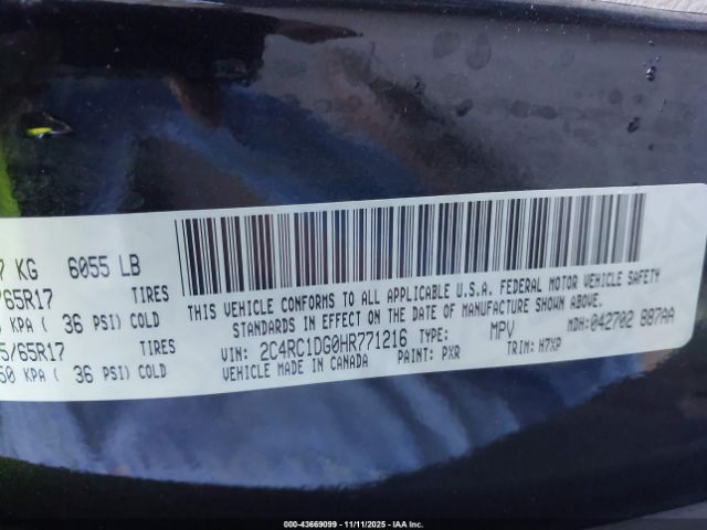 2017 CHRYSLER PACIFICA 2C4RC1DG0HR771216 Photo 8