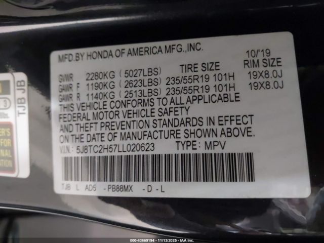 2020 ACURA RDX 5J8TC2H57LL020623 Photo 8