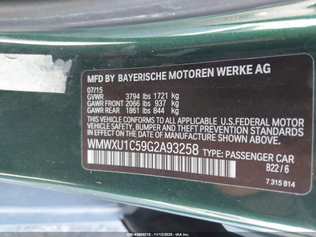 2016 MINI HARDTOP WMWXU1C59G2A93258 Photo 8