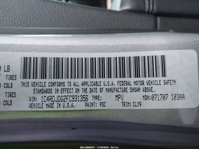 2015 DODGE DURANGO 1C4RDJDG2FC931356 Photo 8