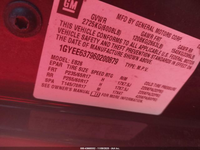 2006 CADILLAC SRX 1GYEE637960200879 Photo 8