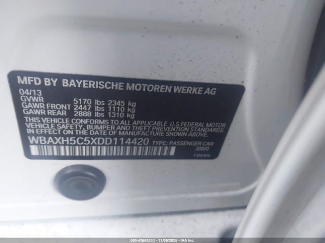 2013 BMW 528I WBAXH5C5XDD114420 Photo 8