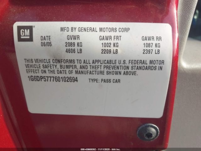 2006 CADILLAC CTS 1G6DP577760102694 Photo 8