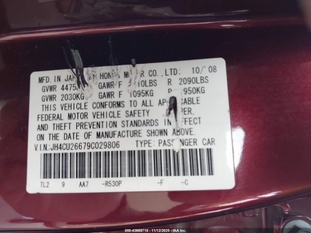 2009 ACURA TSX JH4CU26679C029806 Photo 8