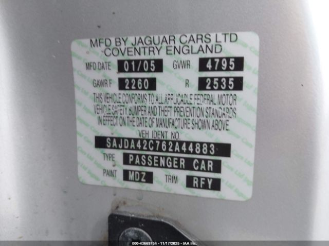 2006 JAGUAR XK8 SAJDA42C762A44883 Photo 8