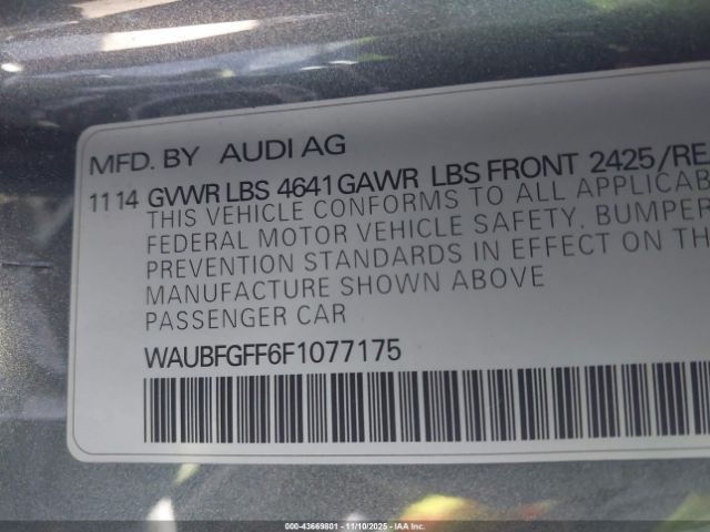 2015 AUDI S3 WAUBFGFF6F1077175 Photo 8