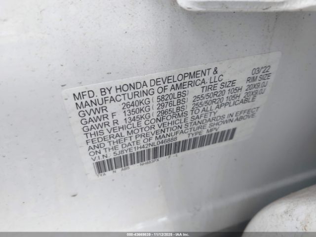 2022 ACURA MDX 5J8YE1H42NL046888 Photo 8