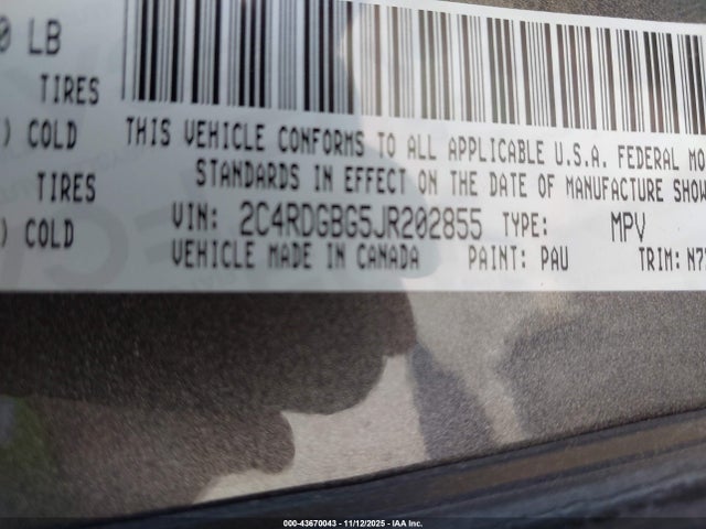 Dodge Grand Caravan Se Plus 2018 2C4RDGBG5JR202855 Image 9