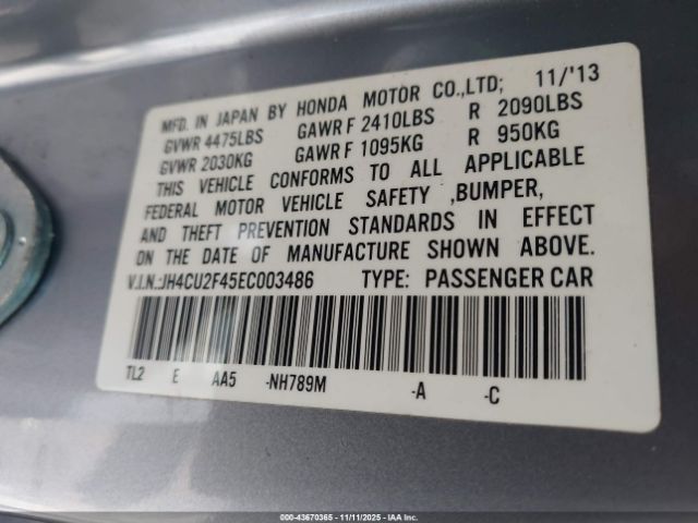 2014 ACURA TSX JH4CU2F45EC003486 Photo 8