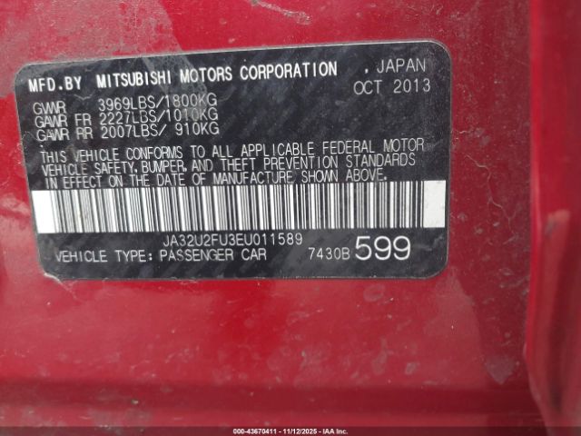 2014 MITSUBISHI LANCER JA32U2FU3EU011589 Photo 8