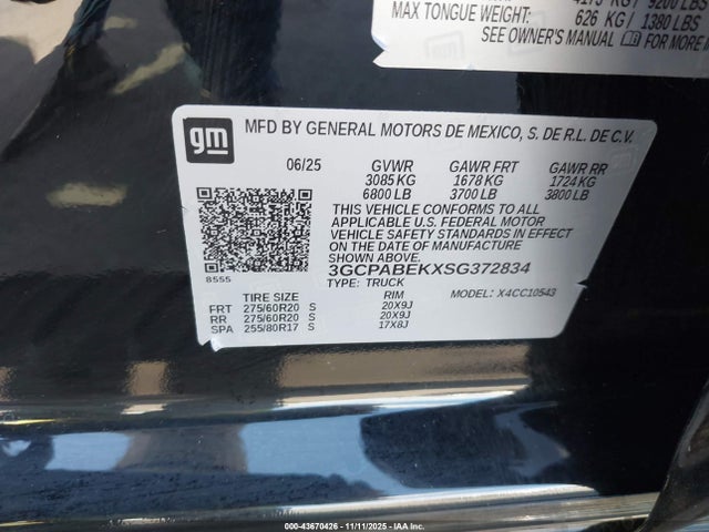 3GCPABEKXSG372834 Chevrolet Silverado 1500