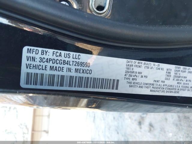 Dodge Journey Crossroad 2020 3C4PDCGB4LT269590 Image 9