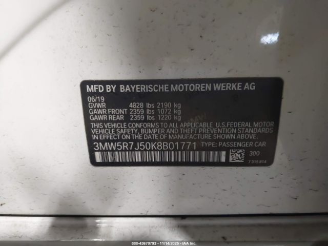 2019 BMW 330I 3MW5R7J50K8B01771 Photo 8