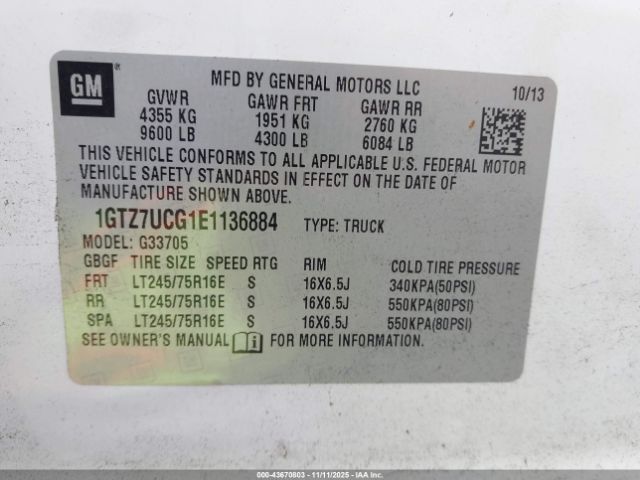 2014 GMC SAVANA 3500 1GTZ7UCG1E1136884 Photo 8