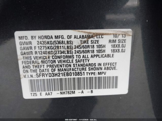 2014 ACURA MDX 5FRYD3H21EB010851 Photo 8
