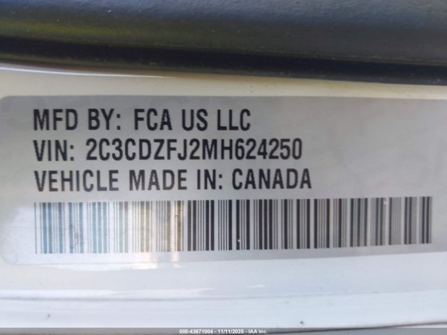 2021 DODGE CHALLENGER 2C3CDZFJ2MH624250 Photo 8