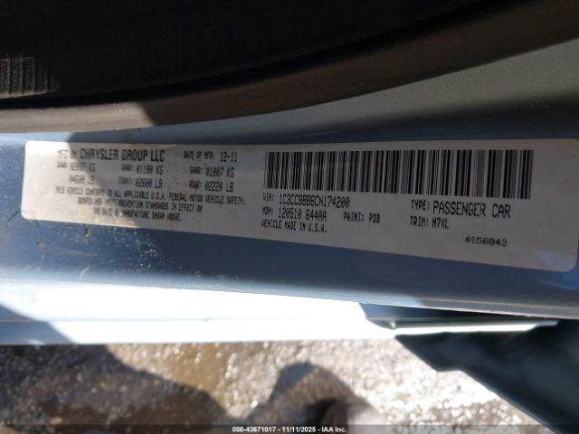 2012 CHRYSLER 200 1C3CCBBB6CN174200 Photo 8