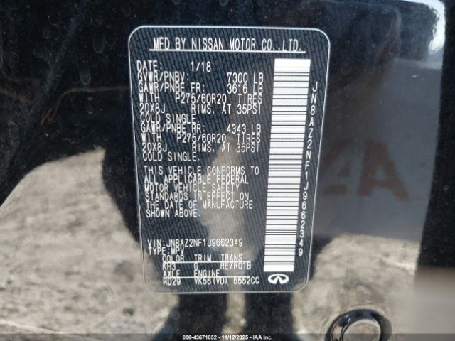 2018 INFINITI QX80 JN8AZ2NF1J9662349 Photo 8