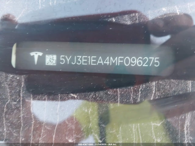2021 TESLA MODEL 3 5YJ3E1EA4MF096275 Photo 8