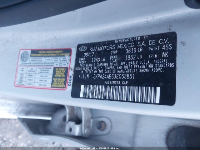 2018 KIA RIO 3KPA24AB6JE053851 Photo 8