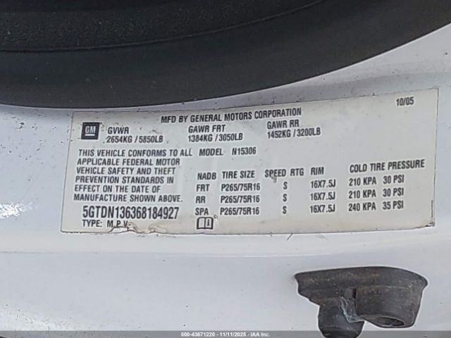 2006 HUMMER H3 SUV 5GTDN136368184927 Photo 8