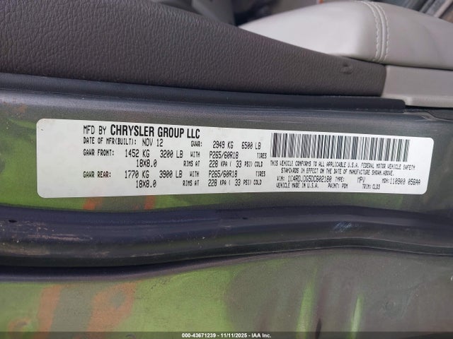 2013 DODGE DURANGO 1C4RDJDG5DC602180 Photo 8