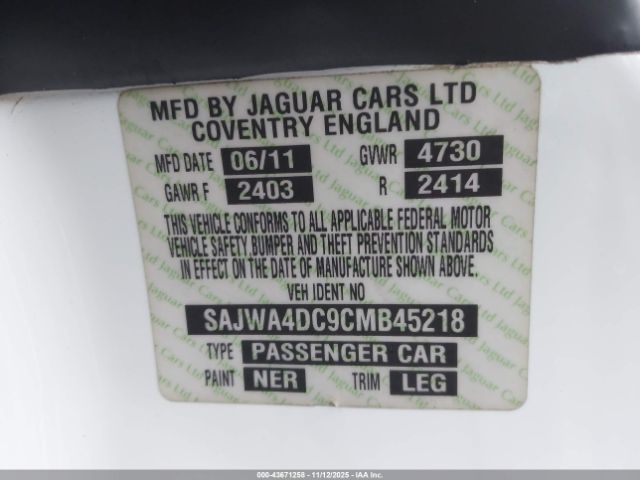 2012 JAGUAR XK SAJWA4DC9CMB45218 Photo 8