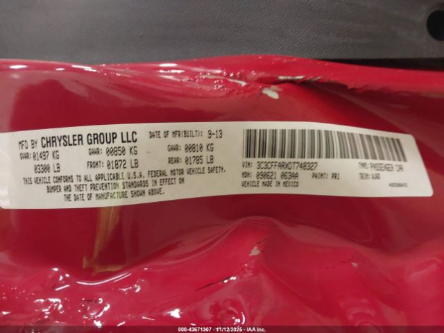 2013 FIAT 500 3C3CFFARXDT748327 Photo 8