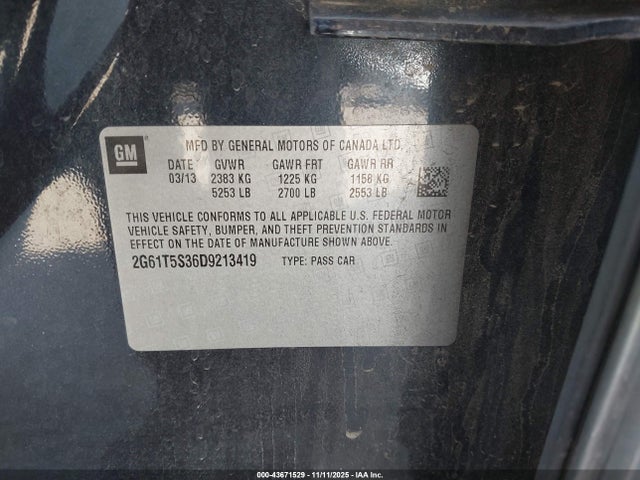 2013 CADILLAC XTS 2G61T5S36D9213419 Photo 8