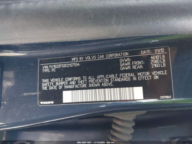 2012 VOLVO S60 YV1622FS2C2127554 Photo 8