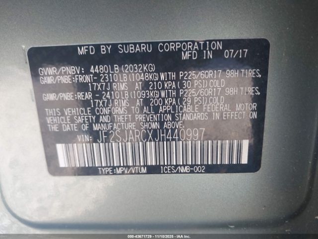 2018 SUBARU FORESTER JF2SJARCXJH440997 Photo 8