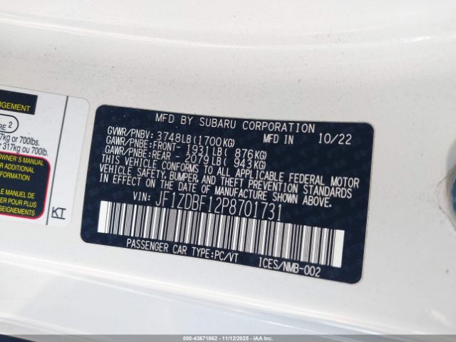 2023 SUBARU BRZ JF1ZDBF12P8701731 Photo 8