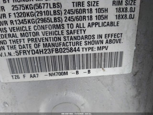 2015 ACURA MDX 5FRYD4H23FB025844 Photo 8