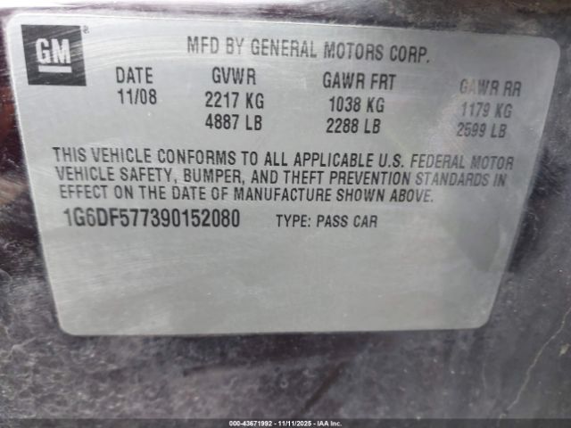 2009 CADILLAC CTS 1G6DF577390152080 Photo 8