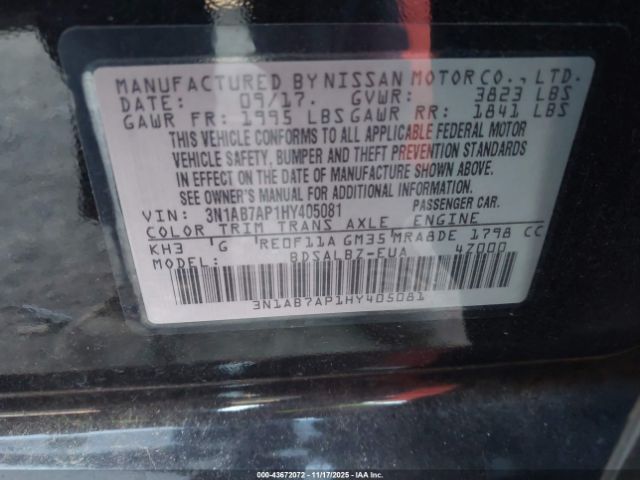 2017 NISSAN SENTRA 3N1AB7AP1HY405081 Photo 8