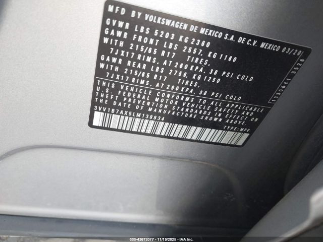 2020 VOLKSWAGEN TIGUAN 3VV1B7AX5LM138834 Photo 8