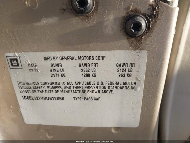 1997 CADILLAC ELDORADO 1G6EL12Y4VU612968 Photo 8