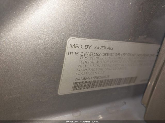 2015 AUDI A4 WAUBFAFL6FN030675 Photo 8