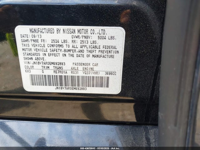 2014 INFINITI Q50 JN1BV7AR0EM692893 Photo 8