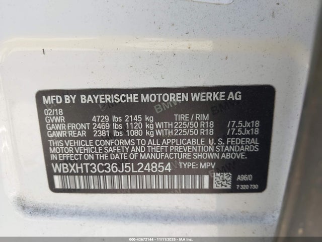 2018 Bmw X1 Xdrive28i მანქანა იყიდება აუქციონზე, vin: WBXHT3C36J5L24854, აუქციონის ნომერი: 43672144
