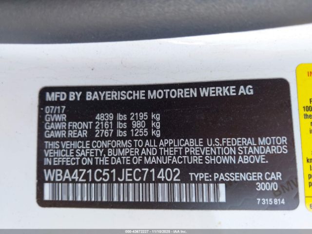 2018 BMW 430I WBA4Z1C51JEC71402 Photo 8