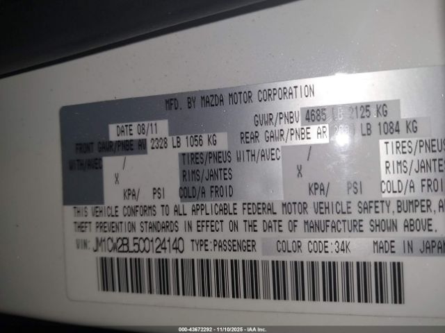 2012 MAZDA MAZDA5 JM1CW2BL5C0124140 Photo 8