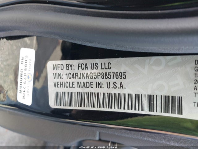 Aukcja sprzedaży 2023 Jeep Grand Cherokee L Laredo 4x4, vin: 1C4RJKAG5P8857695, numer aukcji: 43672343