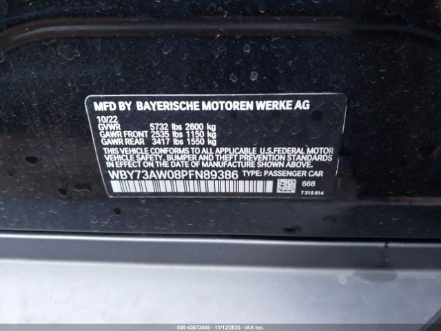 2023 BMW I4 WBY73AW08PFN89386 Photo 8