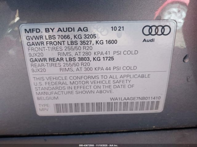 2022 AUDI E-TRON WA1LAAGE7NB011410 Photo 8